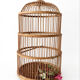 Large bamboo and rattan birdcage from the 1970s.