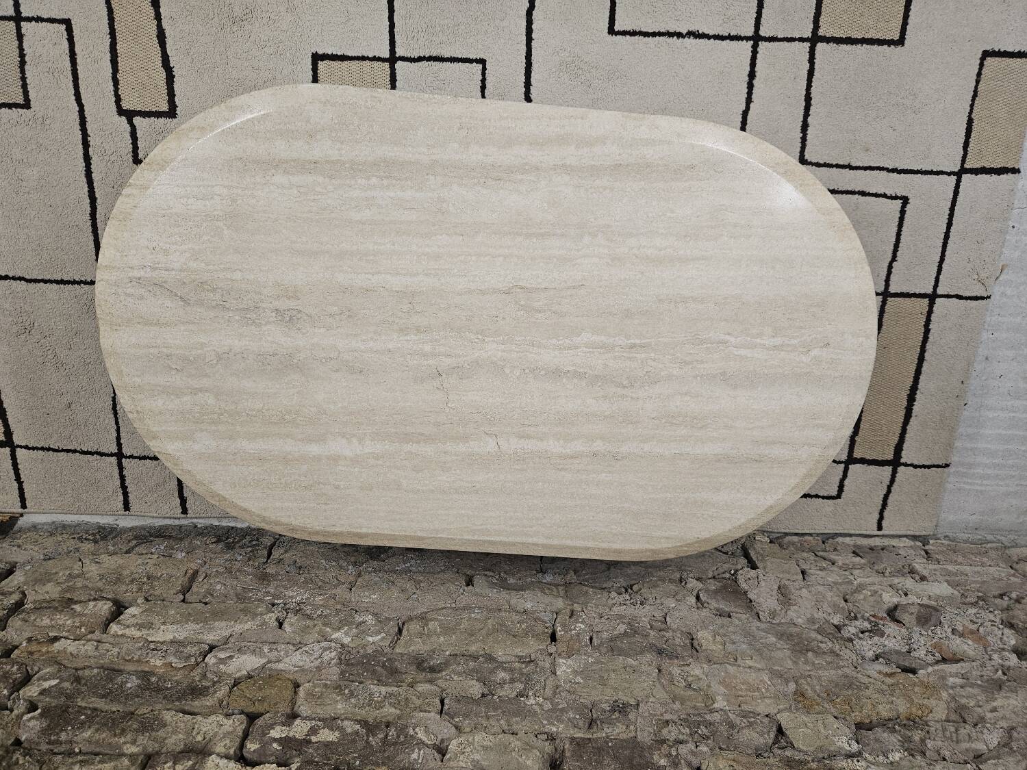 Vintage travertine table 1980"