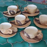 Coffee service – 6 cups and saucers Grand Jean Jourdan, Vallaur