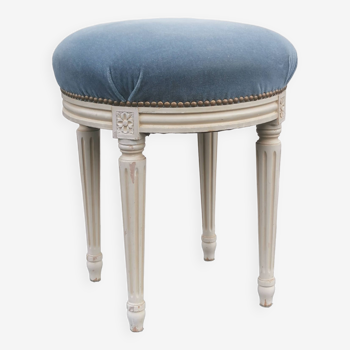 “Louis xvi” style upholstered stool
