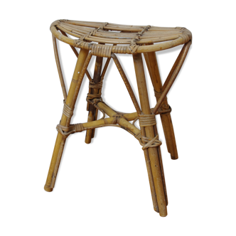 Tabouret vintage en rotin