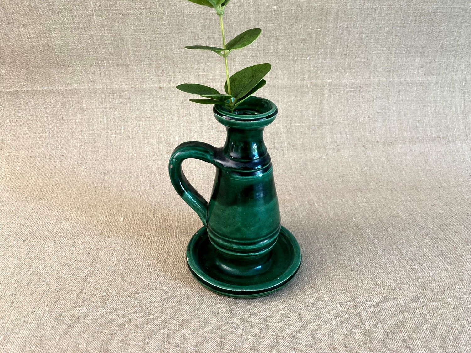 Vintage vase / antique stoneware candle holder