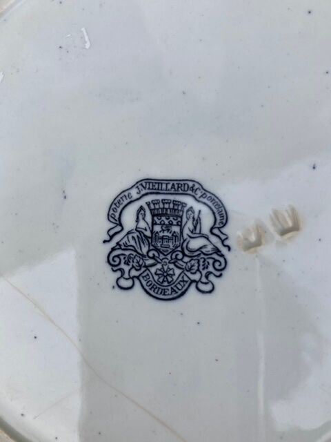 4 talking plates Old man XIXth