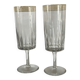 2 hollow crystal champagne glasses