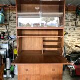 Furniture secretary Scandinavian vintage office - showcase - convenient teak box