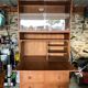 Meuble secrétaire scandinave vintage bureau avec vitrine et commode en teck caisson