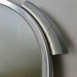 Art Deco service tray, mirror and chrome, 33 cm