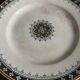 French vintage cake plate or cake stand for desserts or fruit, Sarreguemines, mod. Myosotis