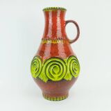 vintage 1960s 70s jasba ceramic VASE floor vase model N 322 13 45 squiggle pattern