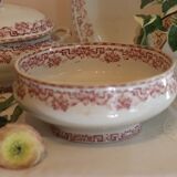 Ironstone salad bowl Moulin des loups, Athens model, red