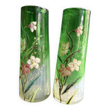 Pair of enamelled vases – FT Legras Cambrai shape