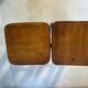 Pair of solid wood stools – vintage rustic style