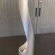 Sculptural flame lamp brushed aluminium Space Age Vintage 1970