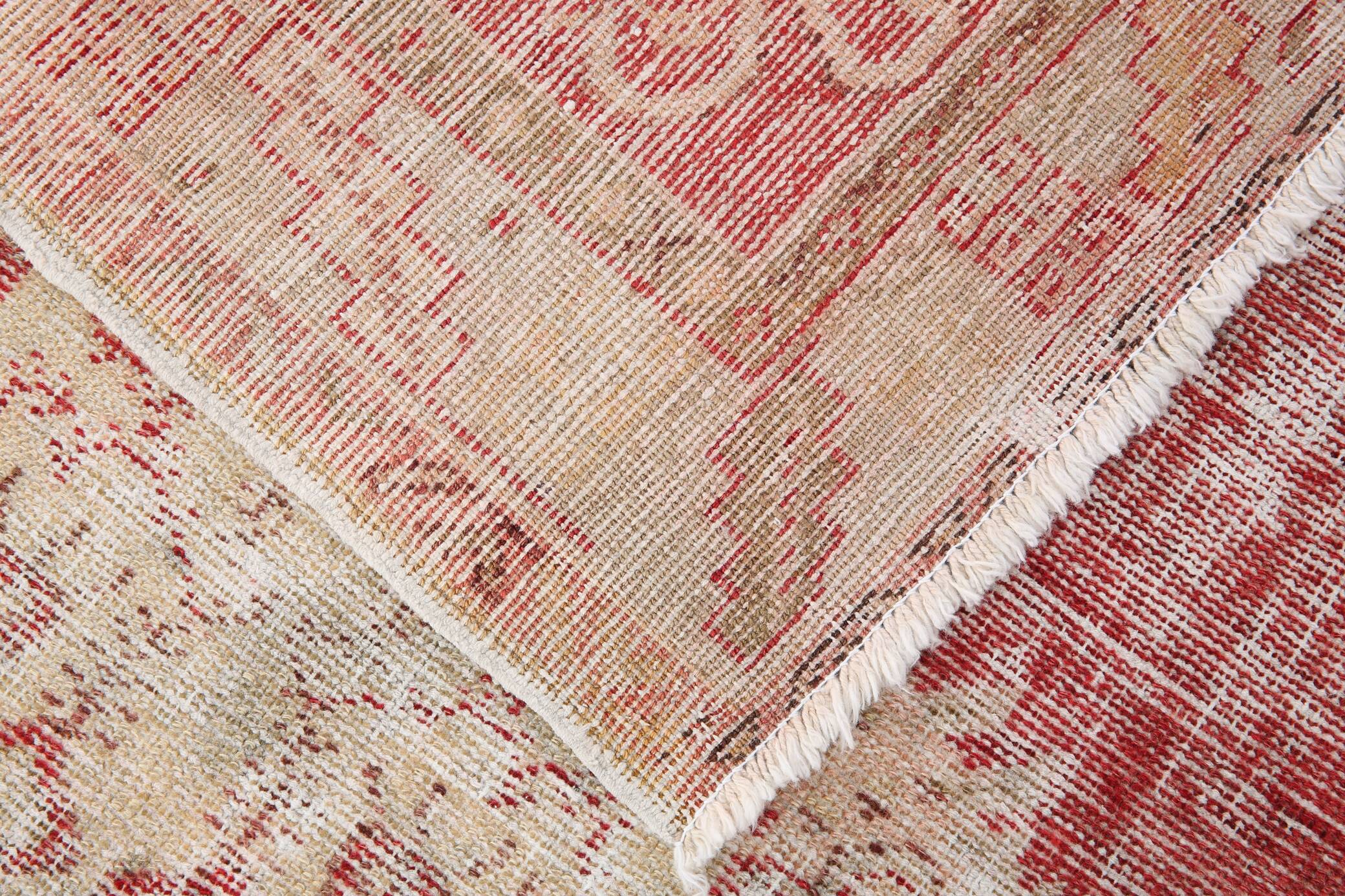 3x6 red and beige turkish rug