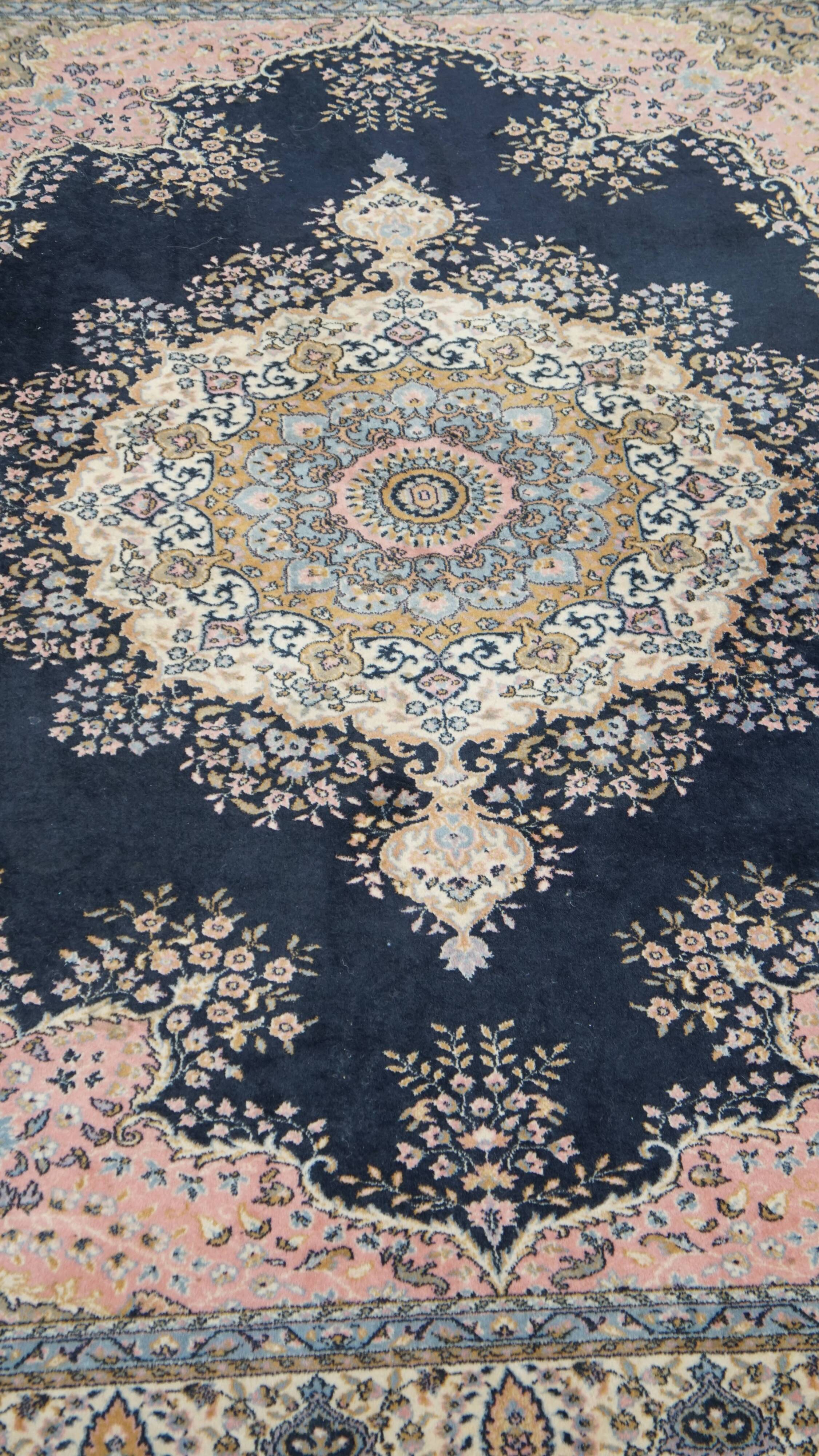 Rug in Pink and Dark Blue – 240x170 cm