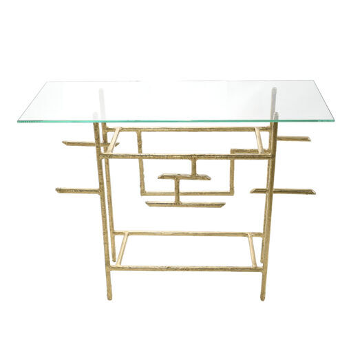 Brass console by Henri Fernandez