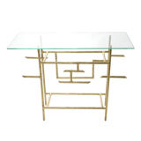 Brass console by Henri Fernandez