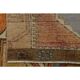 1970s vintage Turkish Oushak handmade wool cotton orange runner rug 103x330