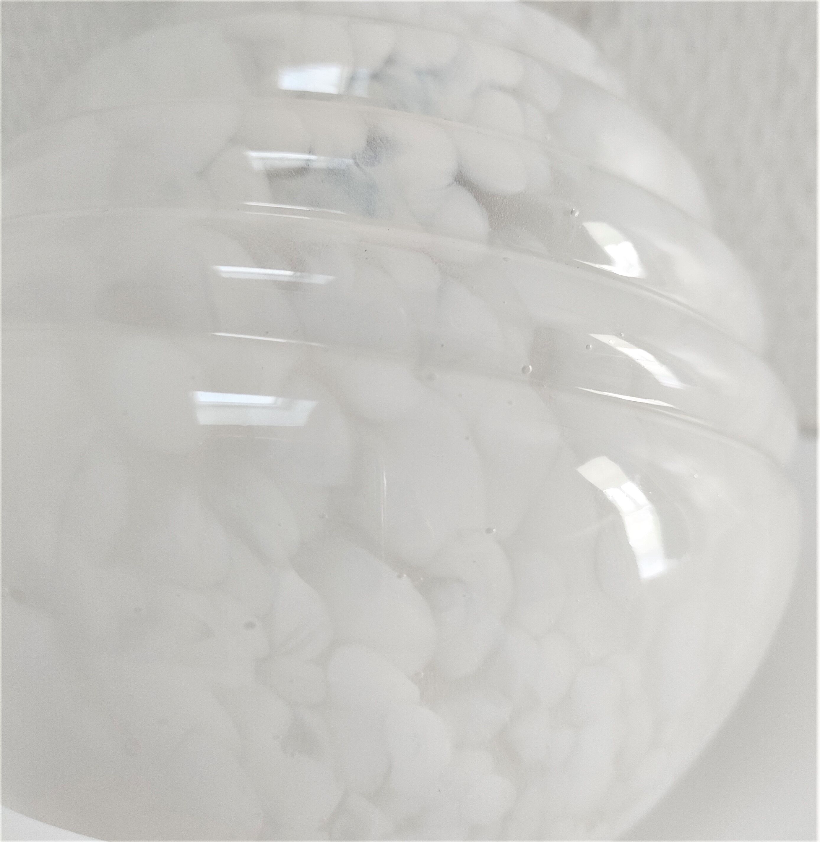 Wall lamp glass Clichy white brass porcelain 30s