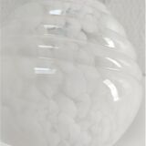 Wall lamp glass Clichy white brass porcelain 30s