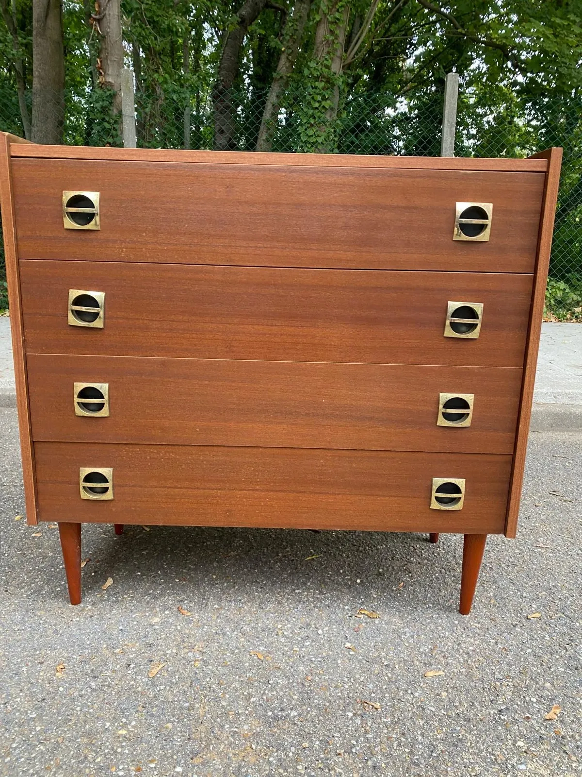Mid-Century Scandinavian wooden chest of drawers 1960