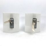 Rare Stilux Milano Model Grosseto, pair of perspex sconces from 60s