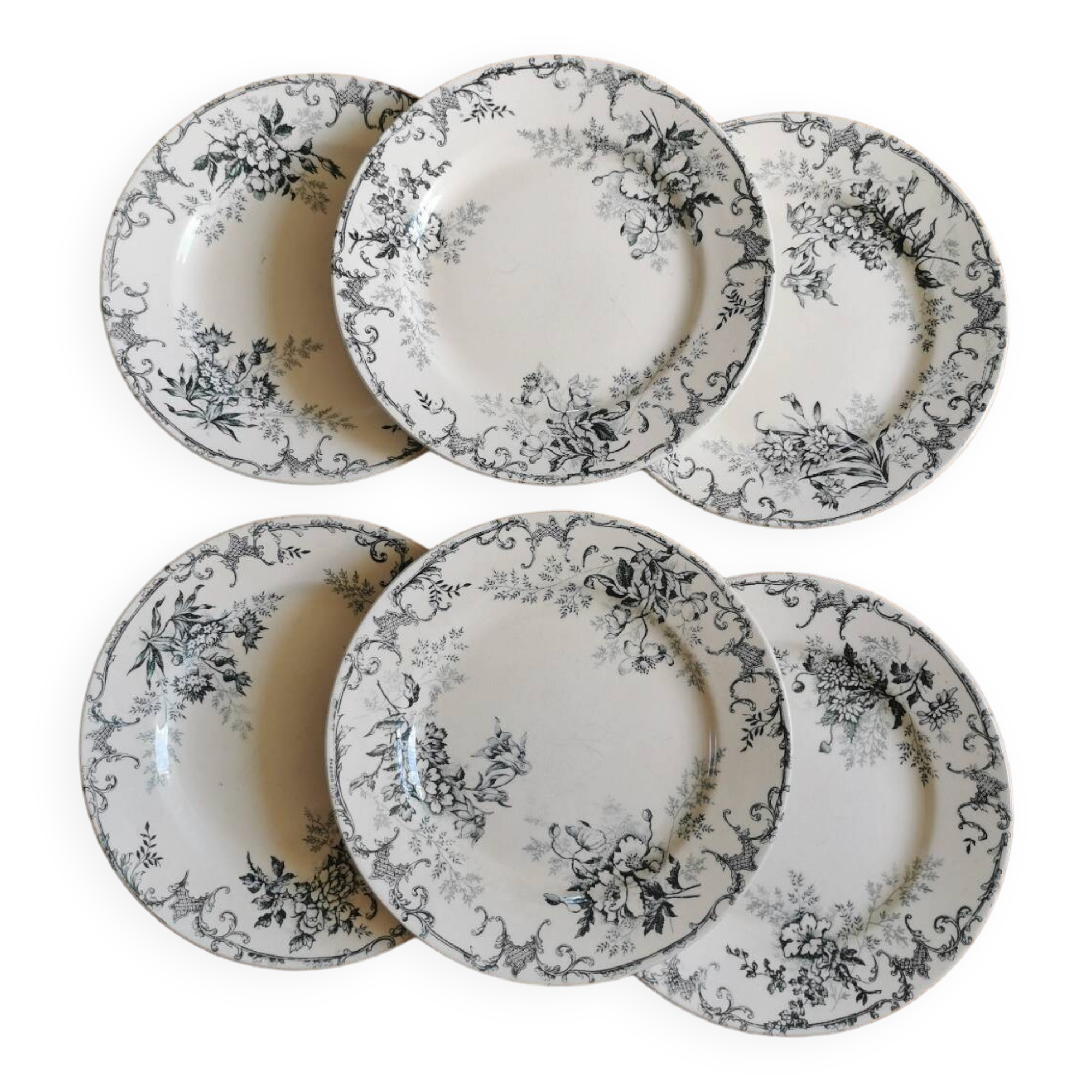 Old HC dessert plates, iron earth