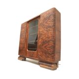 Large vintage burl walnut Art Deco cabinet made in the 1930s