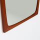 Miroir mural rectangulaire scandinave en teck Danemark 1960