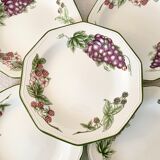 6 English dessert plates