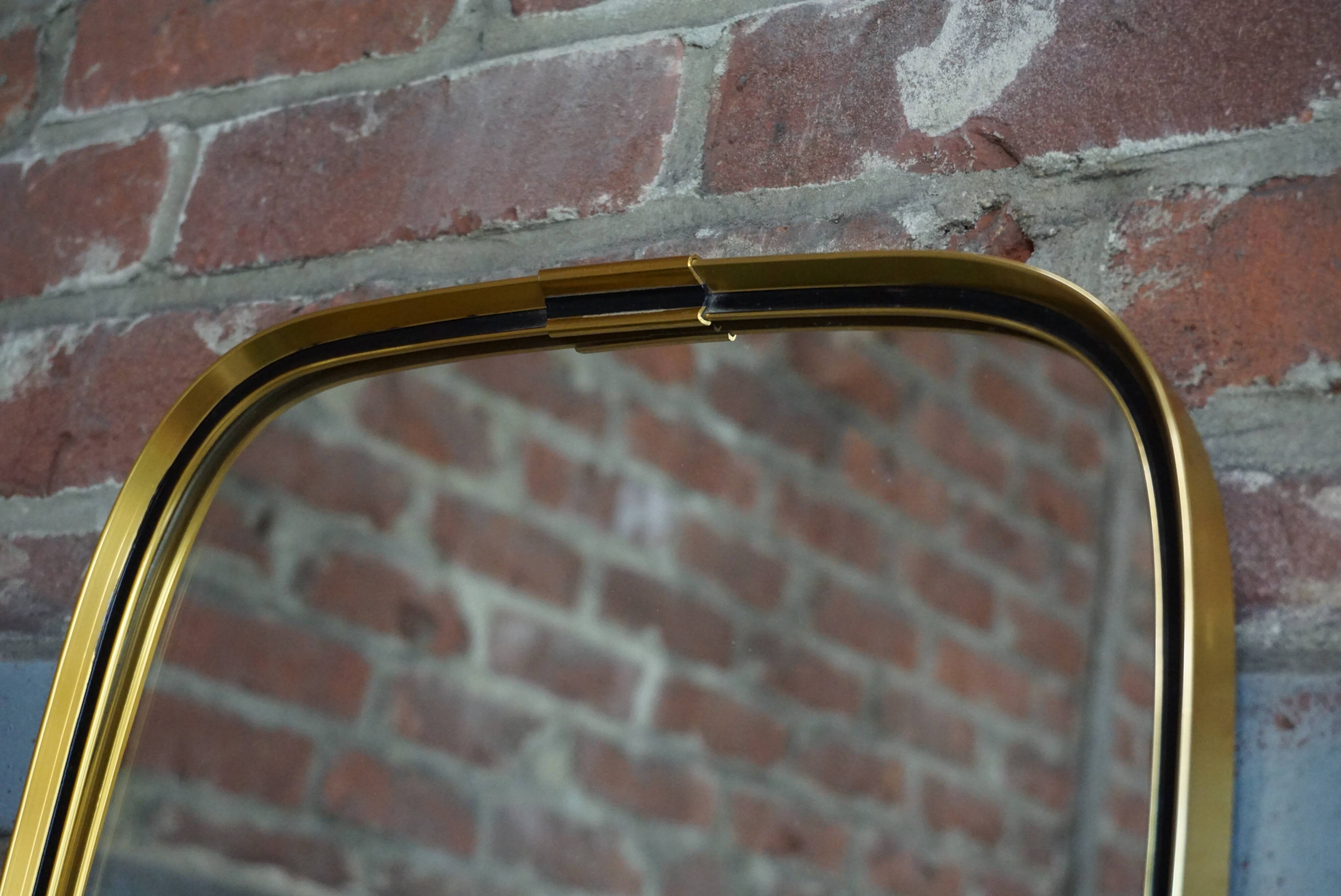 Mirror in brass - 81x38cm