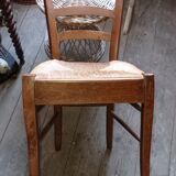 Old straw chair