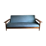 Scandinavian vintage teak sofa refurbished