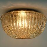 limburg CEILING LIGHT model A668 2982 amber glass structured glass 1970s