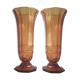 Art Deco vase pair, Val-Saint-Lambert crystal 1930