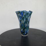 Multicolored Scandinavian vase. Sea Glasbruk Sweden.