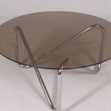 French tubular steel coffee table/coffee table, 1970s