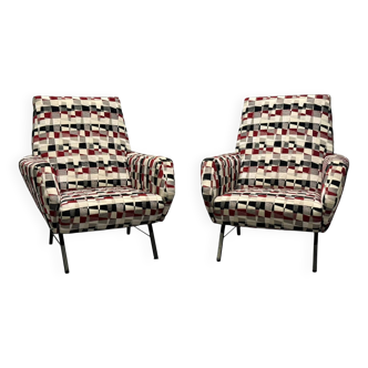 Fauteuil design italien, années 1970, entièrement rénové