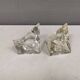 A pair of beautiful vintage glass candlesticks/vases from Prelz 1990s