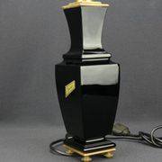 Baccarat, pied de lampe en cristal noir