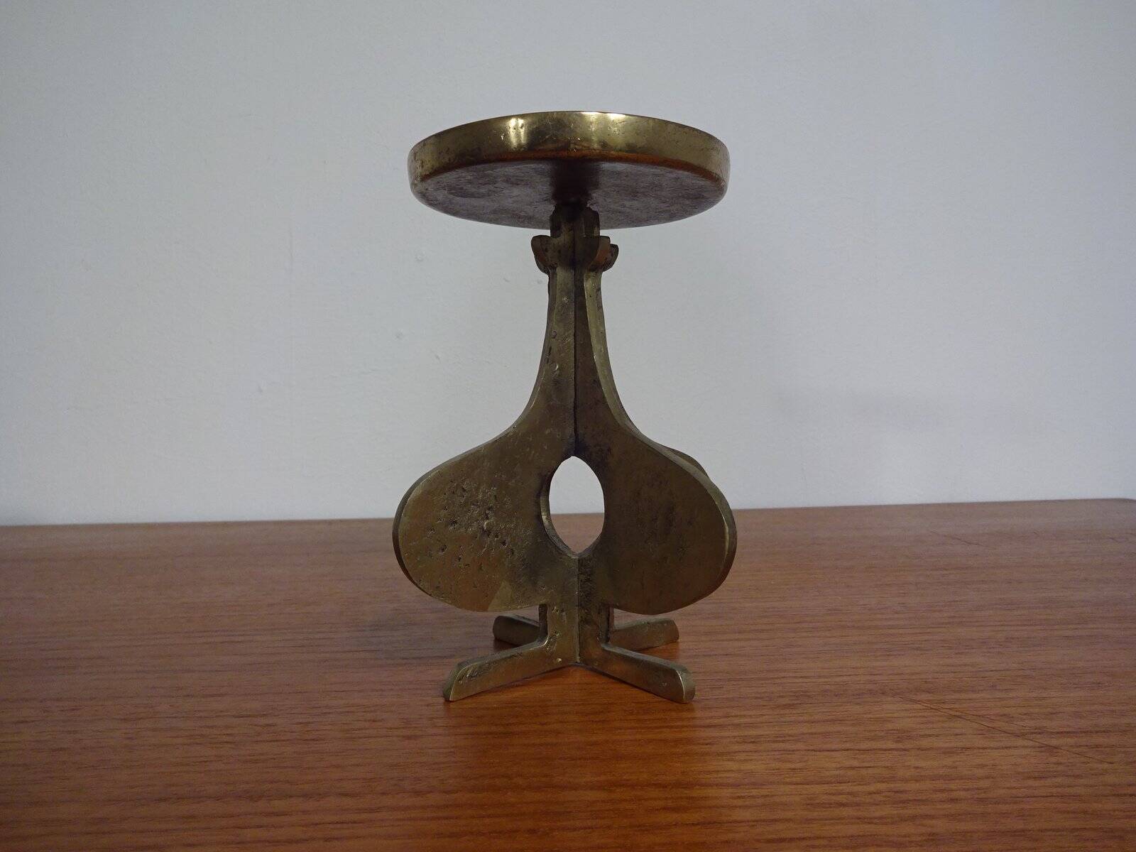 Brutalist Bronze Candleholder, 1960s