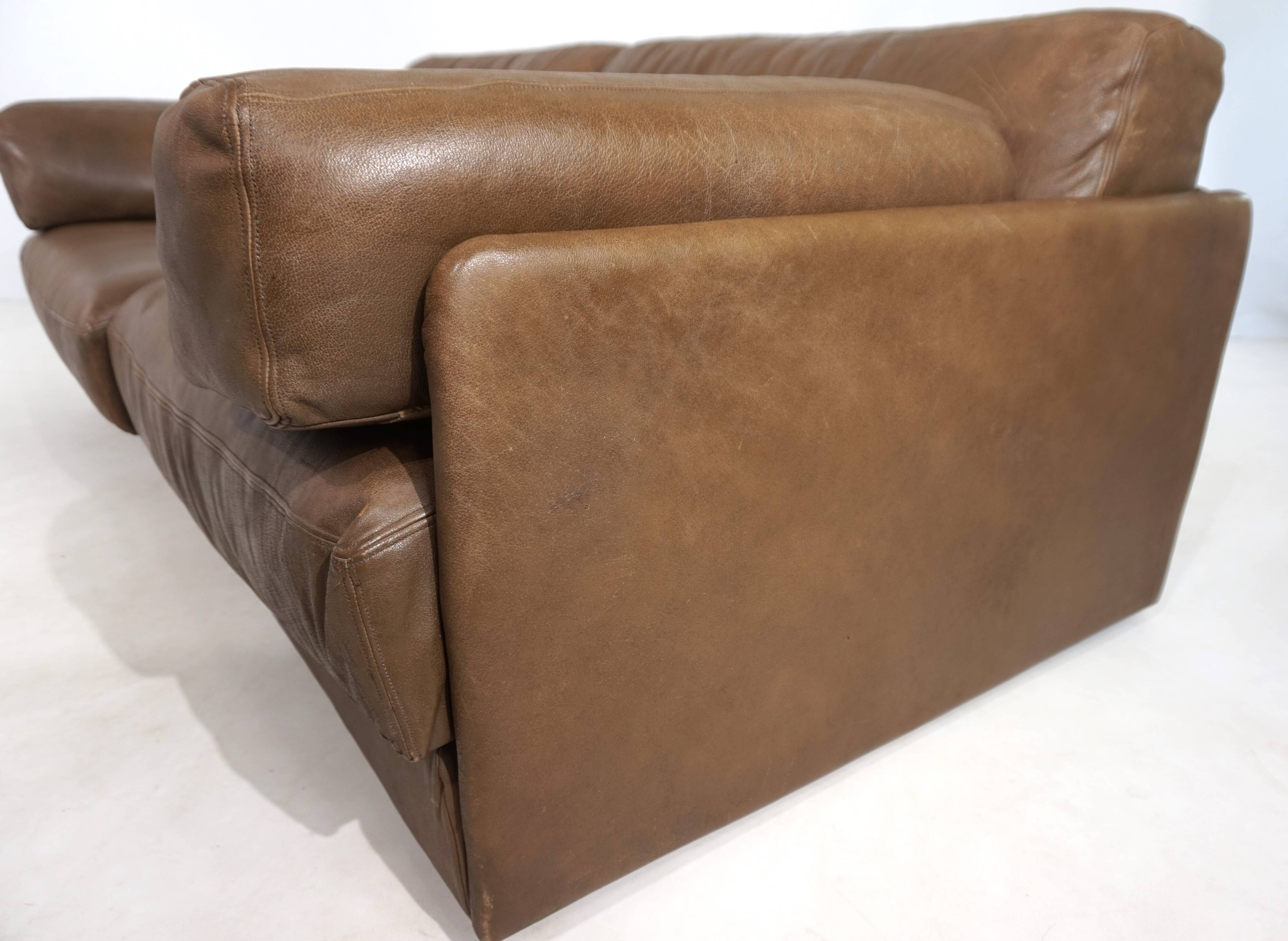 De Sede DS-76 leather double sofa bed, 1970