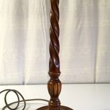 Solid wood-laying lamp turned - 60s