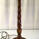 Solid wood-laying lamp turned - 60s