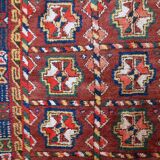 Tapis antique fait main kurde du Moyen-Orient 119cm x 230cm (1920s)