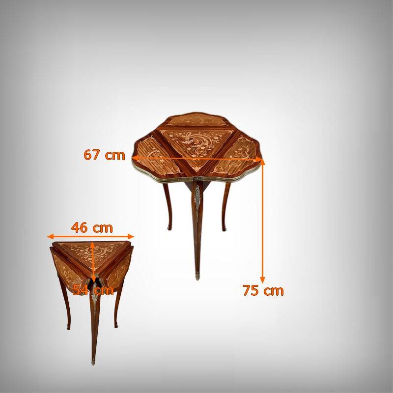 Small Folding Table in Mahogany, Napoléon III period – 2nd half of the 19th century