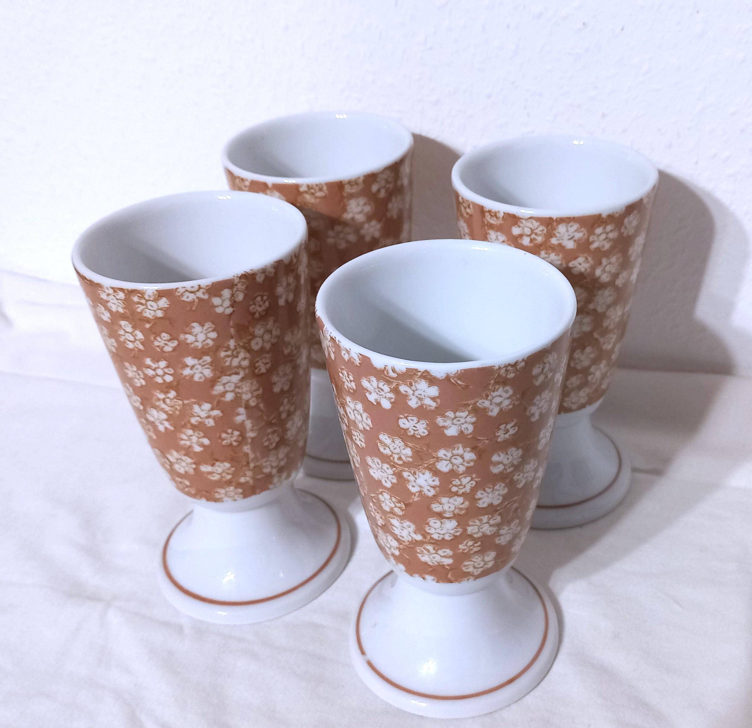 set of 4 mazagrans / coffee cups / mugs