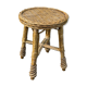 Braided wicker stool