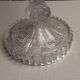 Old push-up in moulded thick glass