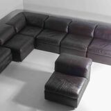 Vintage leather Durlet Model 'Jeep' Modular sofa set, 1970s